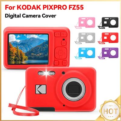 Für KODAK PIXPRO FZ55 Digitalkamera Hülle Weiche Silikon Schutzhülle Leichte Hülle Kamera Zubehör mit Lanyard
