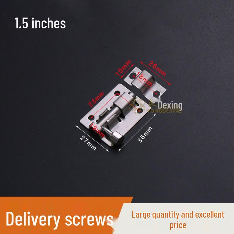 Stainless Steel Black Bolt for Cabinet & Wooden Door, Sizes: 1.5 To 5 Inches