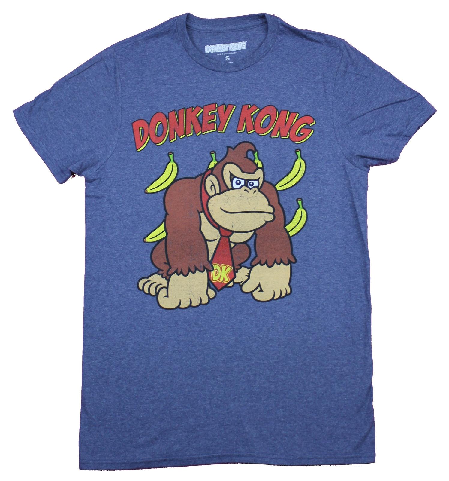 Donkey Kong Adult New T-Shirt - Donkey Kong Country Style Kong & Bananas XXXL