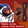 1Pair Swivel Buckle Laces Thick Rope Sneakers Shoelace Nezha Automatic Shoelaces Without Ties Install Simple Shoes Accessories