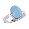 Natürlicher australischer Opal-Edelstein, 925er Sterling-Silber, Geschenkring, S.10, d8L09