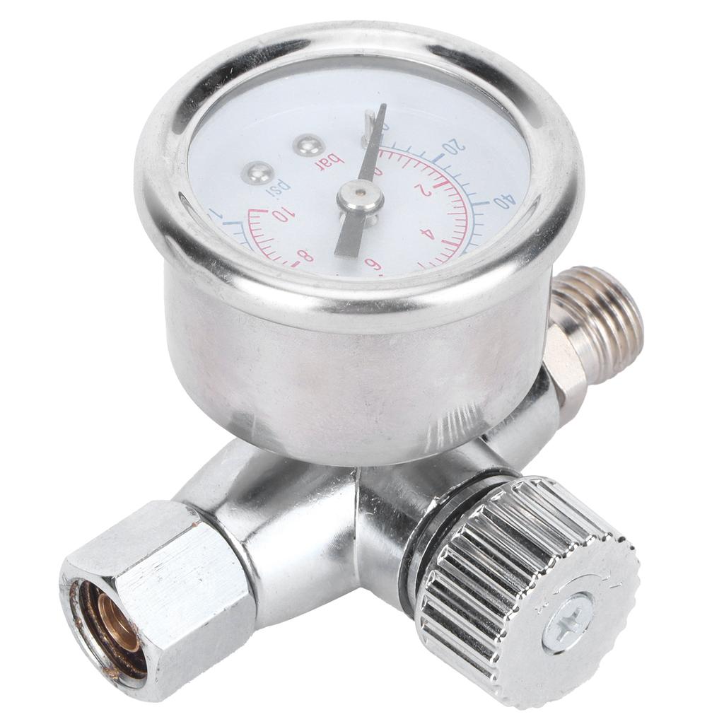 1/4in Spray Guns Air Pressure Regulator Pressure Regulating Adjusting Valve Gauge