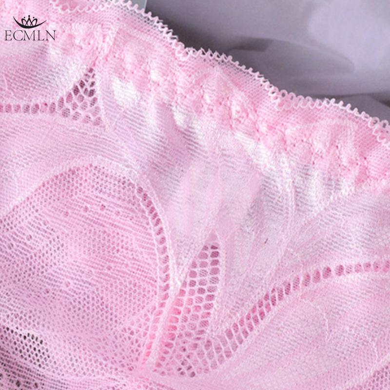 Women's Large Size Mid-waist Underwear Seamless Sexy Lace Panties for Women Pure Cotton Crotch Transparent Ladies Briefs Underpants Knickers