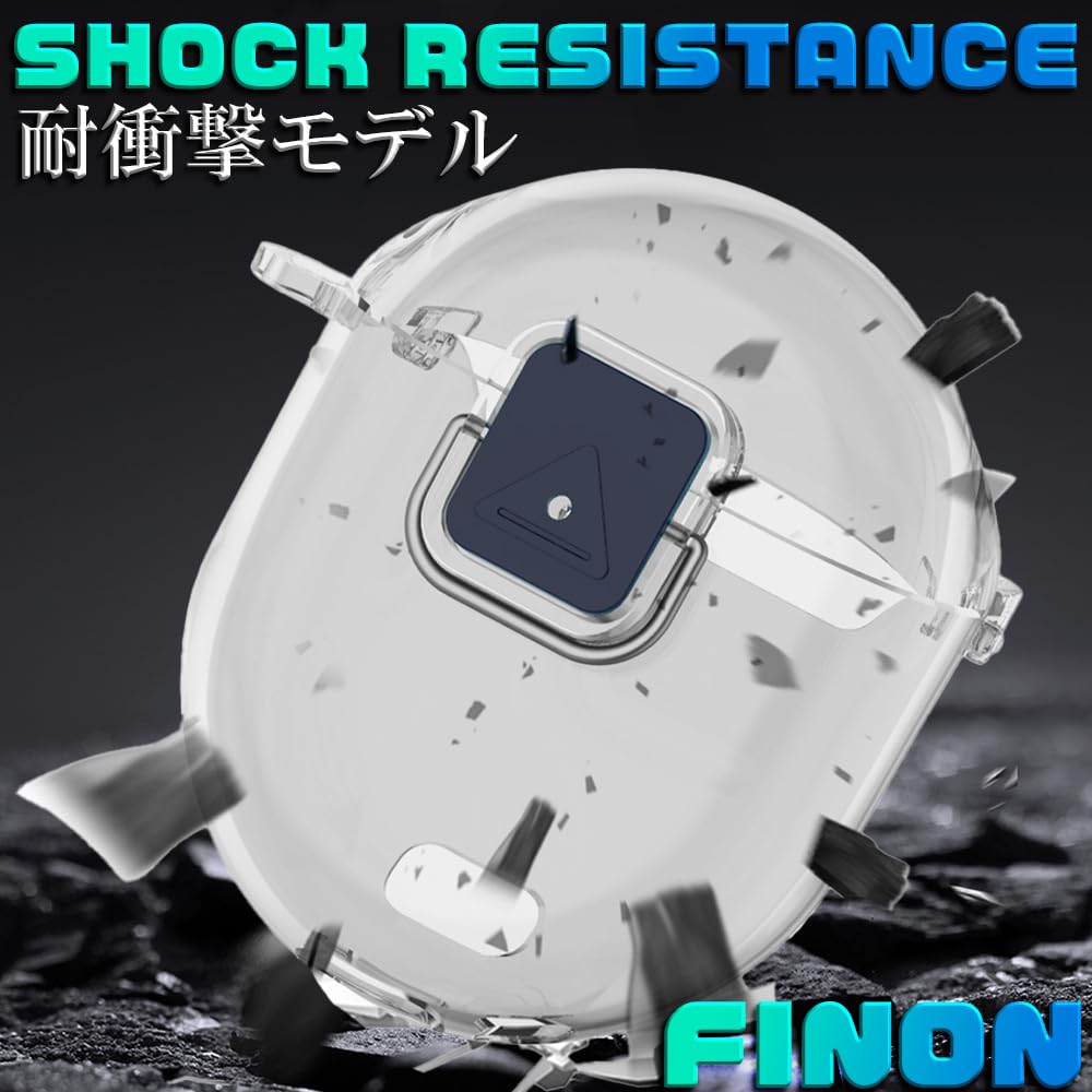 FINON Case for Google Pixel Buds Pro 2, Earphone Case with Carabiner and Strap, Stylish and Simple Clear Case (Clear)