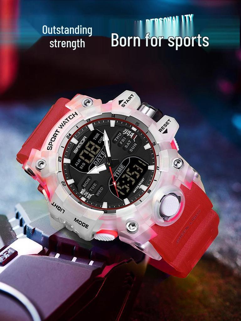 Sanda Youth Fashion Luminous Waterproof Shockproof Alarm Men's Watch