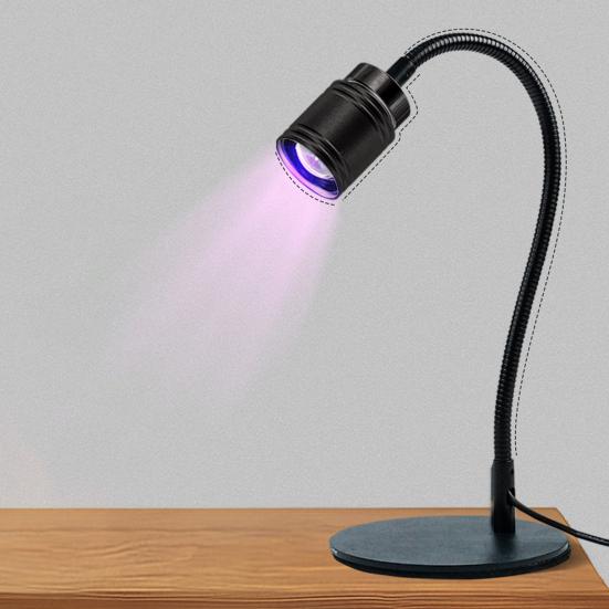 UV LED Nail Lamp with Foot Pedal Switch USB Powered Flexible Gooseneck Gel Polish Drying Curing Light Manicure Dryer with Heavy Duty Base