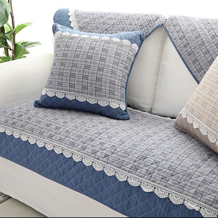 Four Seasons Universal Cotton Fashion Sofa Cushion Non-slip Fabric Cushion Simple Modern Combination Sofa Cover Washed Cotton