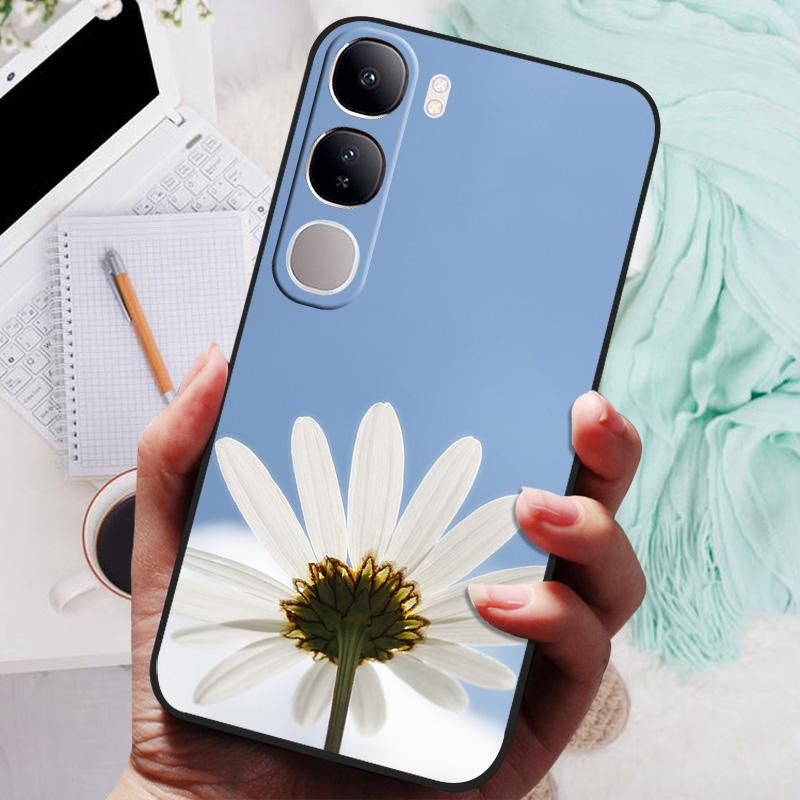 

Для Vivo V40 Lite IDN V40SE Y200 Y300 Чохол для телефону Задня кришка Модний Квітка Метелик М який TPU Футляри Для Vivo V 40 Lite V40 SE For Vivo Y300