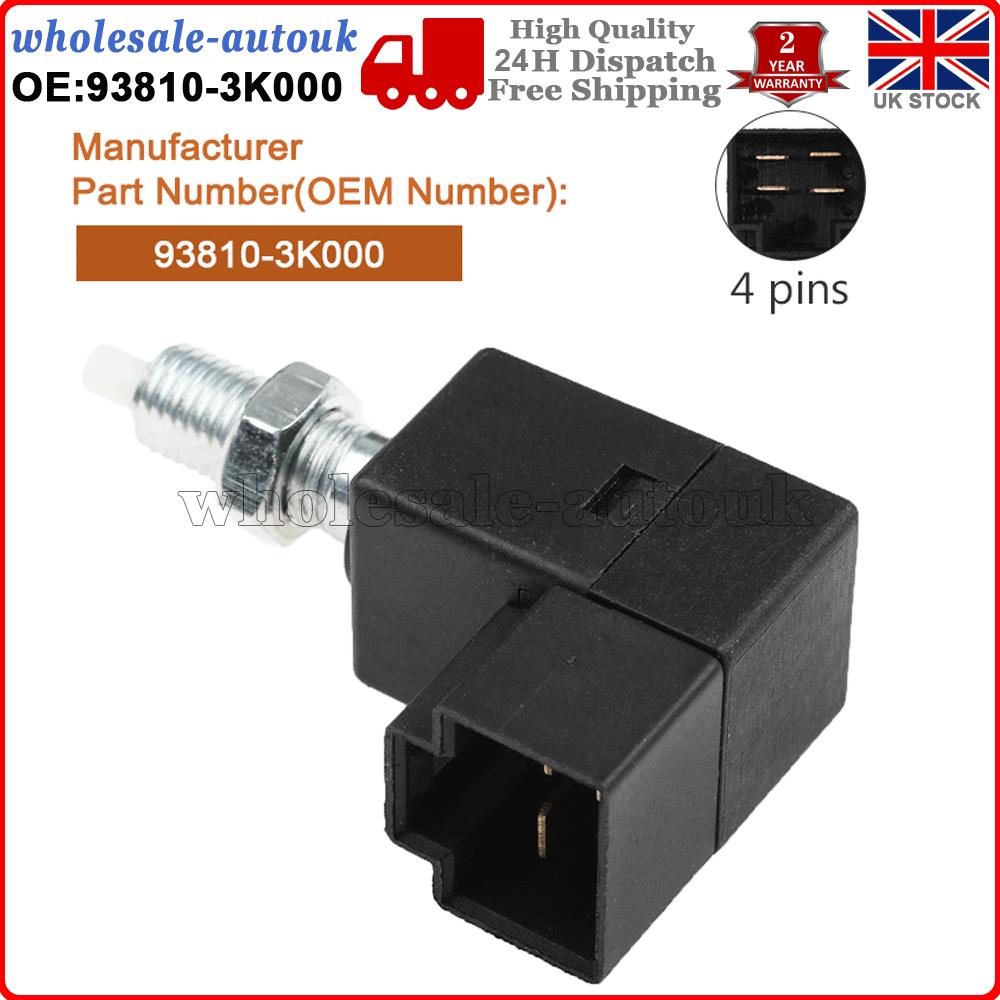 4-Pin for Hyundai i10 i20 i30 ix35 Santa Fe Tucson Kia Ceed Brake Light Switch