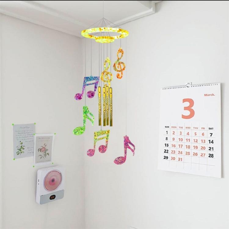 Musical Note Wind Chime Mould Epoxy Resin Mold Windchimes Hanging Pendants Mould