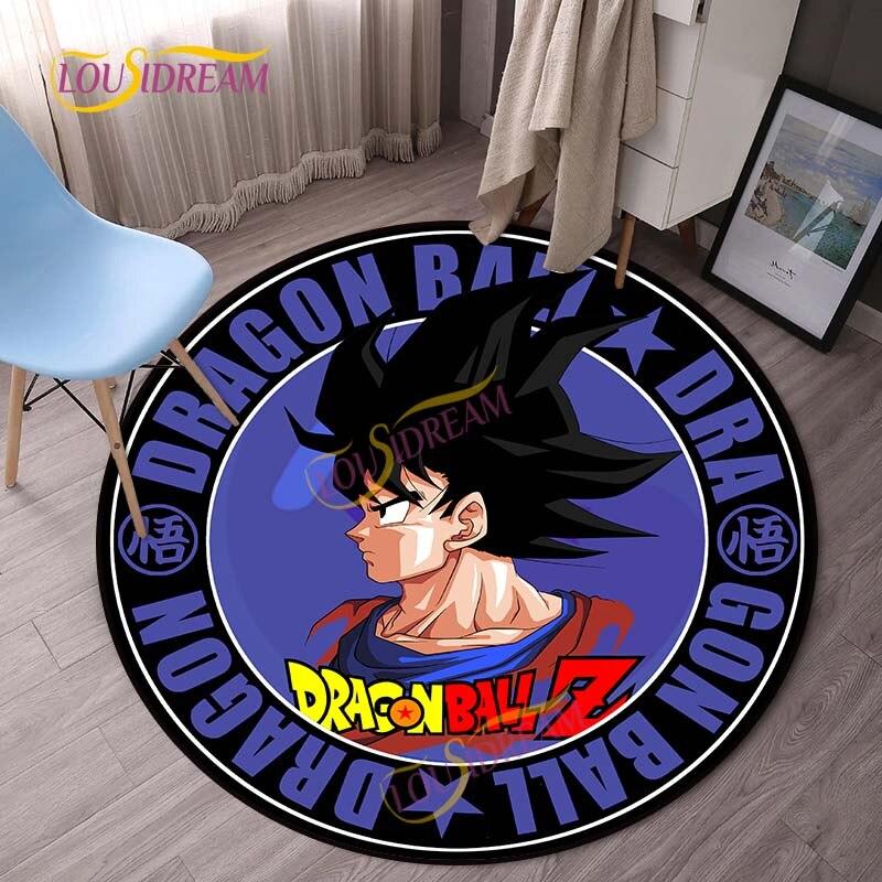 Kulatý kreslený japonský prvek domácí umění měkký protiskluzový koberec počítačová židle dětská herní podložka podlahová rohož dekorativní koberec