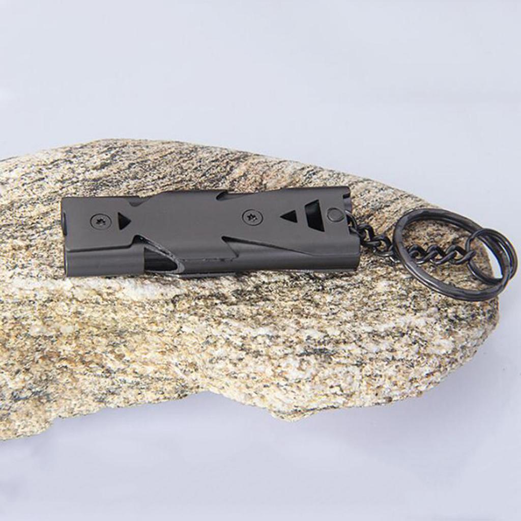 Double Pipe Whistle Pendant Keychain High Decibel Portable Outdoor Survival Emergency Camping Tool Multifunction Whistle
