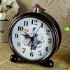 Alarm Clock Retro Clock Metal Table Style Silent Bedside Stylish Clock Living Room Bedroom European Simple Table Clock