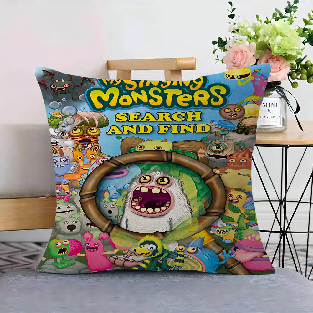 Game My Singing Monsters Office Cushion Pillowcase Car Cushion Cover45X45CM Lumbar Pillowcase Sofa Pillowcover