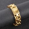 Shiny 316L Stainless Steel Chunky Braclet for Men Hip Hop Gold Color Accessories Rock Party Jewelry Heavy Link Chain Bracelets