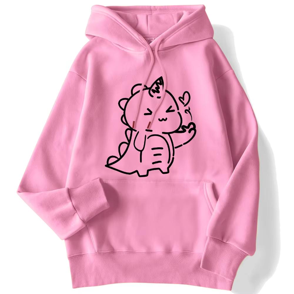 

Свитшот Маленький динозавр заботится о тебе больше всего Мужская мода Флис с капюшоном Осень Свитшот с круглым вырезом Повседневный 3XL