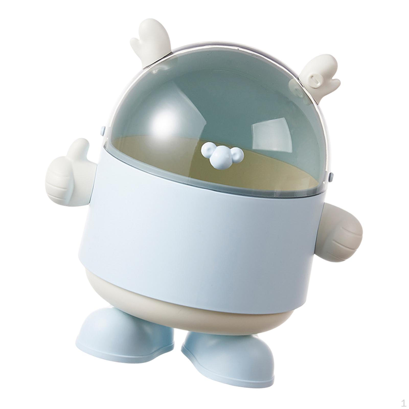 

Компактное мусорное ведро для стола с крышкой Офис Кухня синий