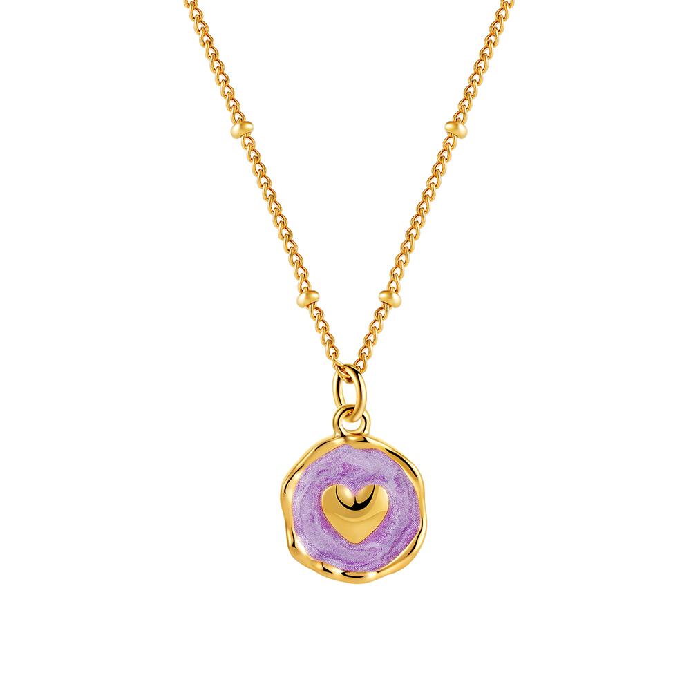 

Vintage Enamel Color Moon Star Cross Necklace for Women Statement Gold Plated Round Coin Pendant Clavicle Chain Necklaces Collar