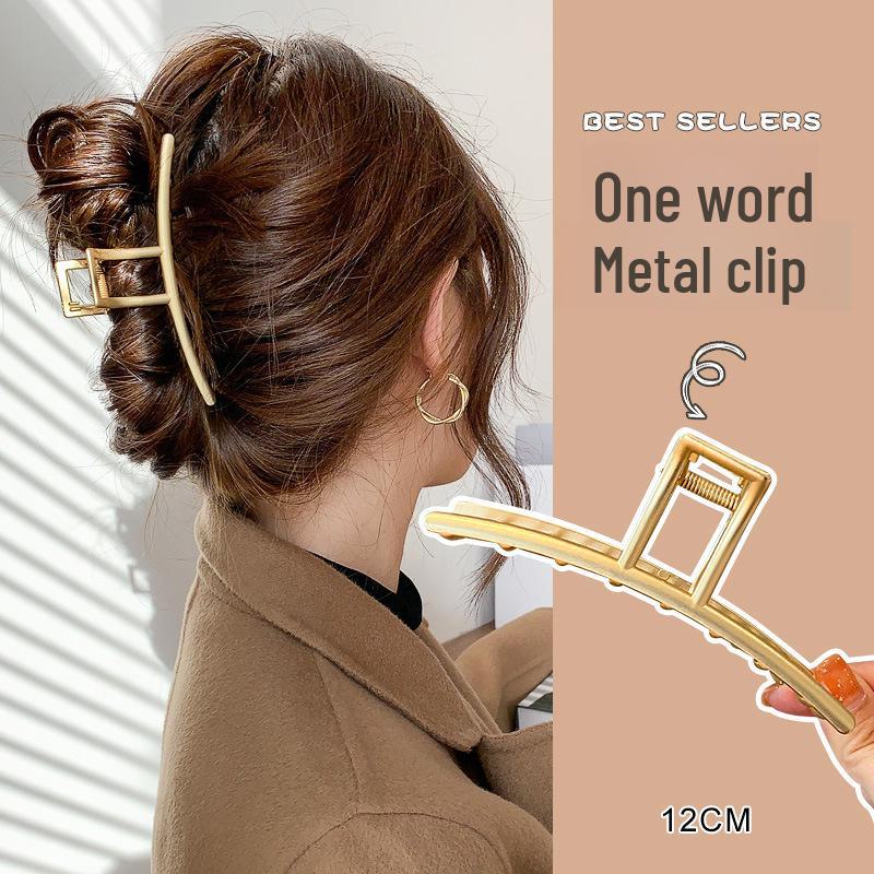 High-End Metal Shark Hair Clip - Elegant Hairpin Bow Accessory