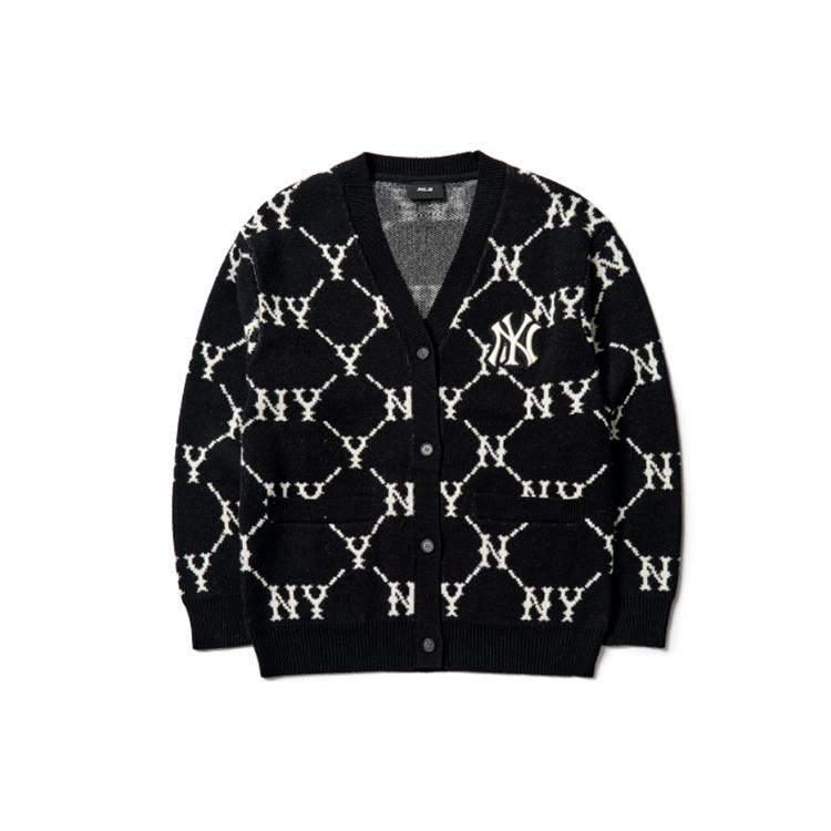 MLB Old Flower Sweater Unisex Black 3AKTM0214-50BKS L