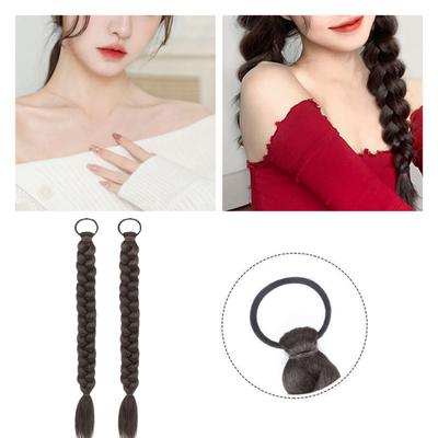 1 Pair Women Wig Easy To Temperature Silk Natural Makeup Wear Comfortable Tool High Cute Double Ponytails