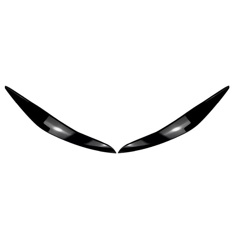 1 Paar Scheinwerfer-Augenbraue Augenlid Lampenverkleidung Abdeckung Für BMW 5er F10 F11 F18 2011-2014 Glänzend Schwarz Böser Stil Aufkleber