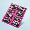 16/24Pcs/Set Metal Puzzle Ring Brain Teaser 3D Interlocking Wire Puzzle Challenging Game Kids Adults Mind Logic IQ Test Educational Unlock Interlock