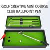 Promotion Original Fun Table Toys Metal Mini Golf Pen Gift Set Office Golf Business Putting Gifts Executive Gifts