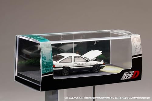 HJ64 1/64 Toyota Sprinter Trueno GT APEX (AE86) / Initial D Engine Model with Wataru Akiyama Finished Product