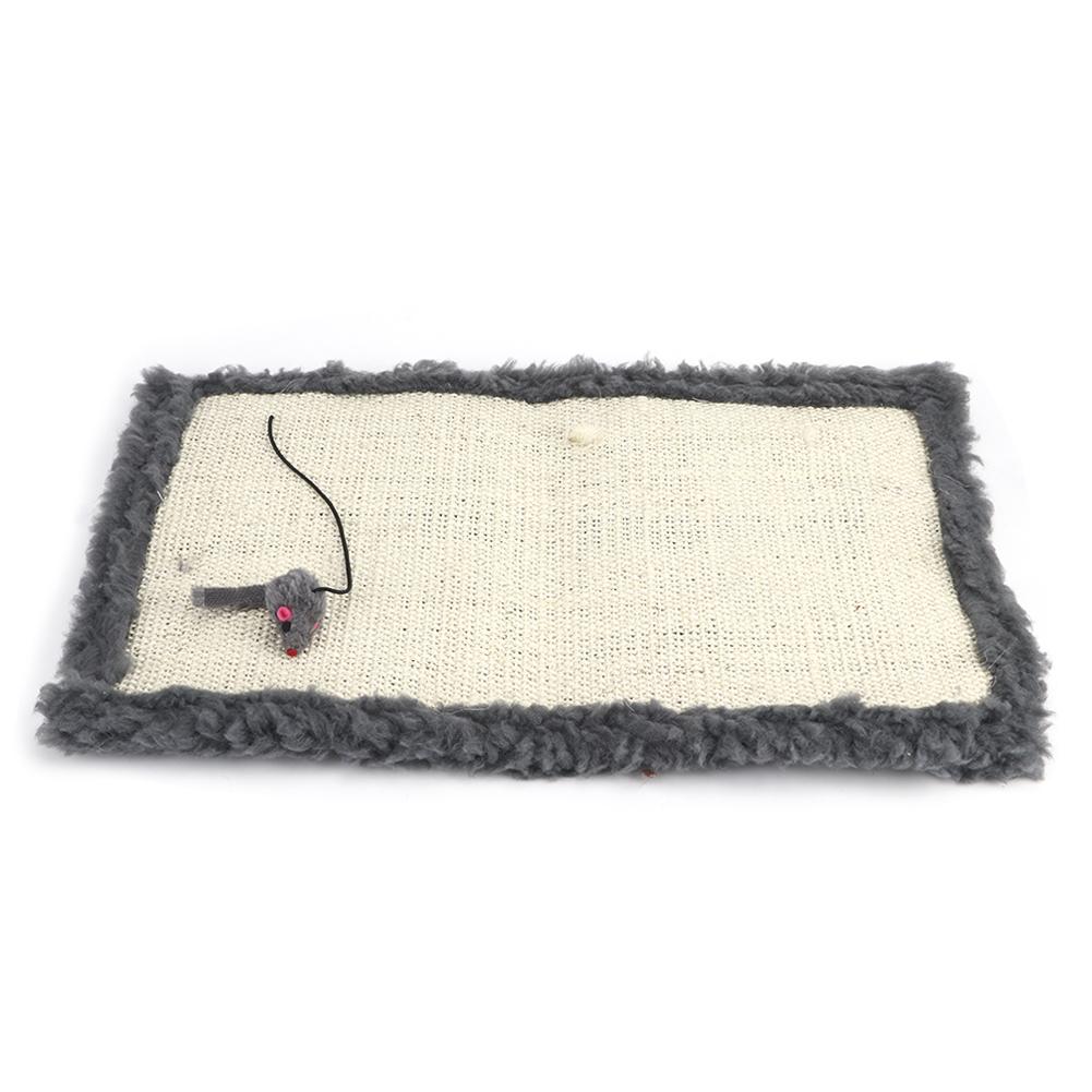 Plush Ring Paper Sisal Hemp Pet Carpet Scratching Board Cat Pad Scratcher Toy for Small Dogs