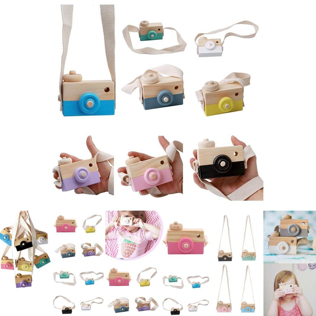 Wooden Camera Toy For Kids Unisex With Smooth Finish And Cotton Rope**