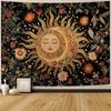 Bohemian Sun and Moon Digital Printing Polyester Wall Hanging Tapestry Decorative Living Room Bedrooms Office Background Gift