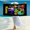 Custom Name Ultra-Soft Beach Towel with Sprunki Theme,Ideal for Pool - Camping, Diving - Perfect Travel Essential, Vibrant Beach Towel.
