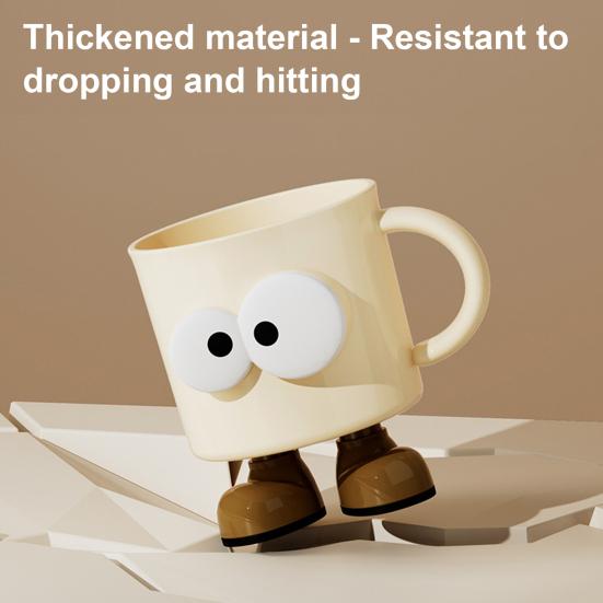 Kelímek na ústní vodu Kreslený design Nerozbitný Držák na zubní kartáček Ergonomická rukojeť Vhodný do myčky Hrnek na vodu