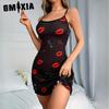 GMXIA Spring and Summer Sexy Nightgown Comfortable Ladies Homewear Halter Printed Dresses