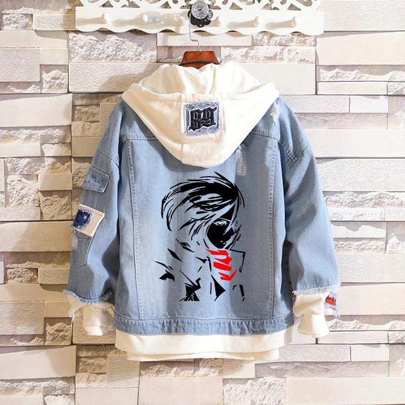 Attack On Titan: Eren, Mikasa, Levi Survey Corps Casual Denim Jacket (Unisex)