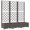 Vidaxl Donica Ogrodowa Z Kratką, Brązowa, 120X40X121,5 Cm, Pp