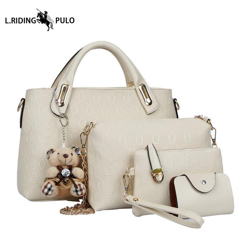 Stilvolle und lässige Schultertasche mit Bärenmuster für Mutter und Kind, Umhängetasche für Pendler, Handtasche für Damen mit großem Fassungsvermögen