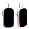 MP3/MP4 Storage Bag Travel Carrying Case Music Player Pouch with Carabiner Anti-Drops and Dustproof Protective Cover