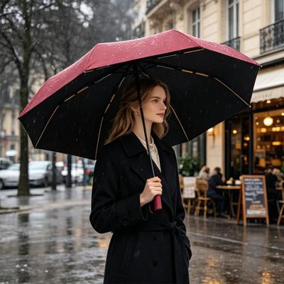 Portable Automatic Folding Umbrella, Sun Blocking UV Protection Travel Umbrella, Windproof Rainproof Sun Rain Umbrella for Men Women