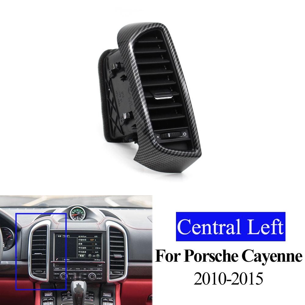 Carbon Fiber Center AC ventilasjonsgitter foran venstre høyre bak luftventilasjonsgitter komplett montering for Porsche Cayenne 7P5