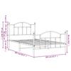 Metal Bed Frame with Headboard and Footboard Black 100x200 cm