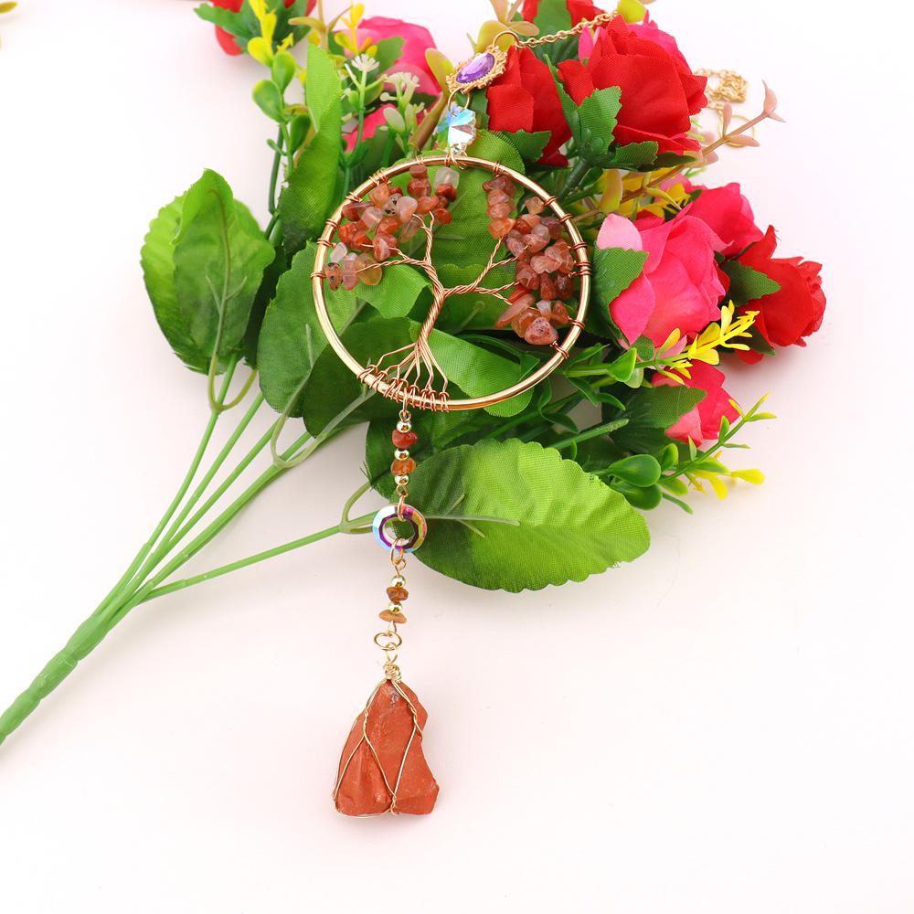 Amethyst Life Tree Dream Catcher Car Ornament Wind Chime T133