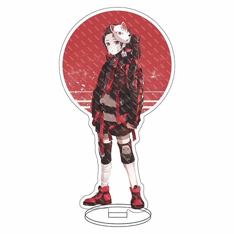 Demon Slayer: Kimetsu no Yaiba stand Tanjiro Nezuko double-sided high-definition acrylic ornament anime Halloween gift 16cm