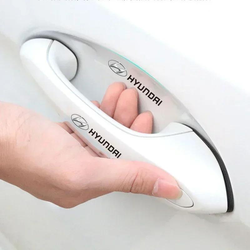 Anti-Scratch Car Door Bowl Stickers Badge Decals For Hyundai Tucson IX35 Sonata Elantra Kona Exterior Protective Accessories PP37
