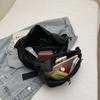 Black Waterproof PU Chest Bag Outdoor Cycling Bag Men Women Crossbody Mobile Phone Bag
