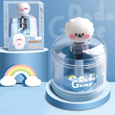 Electric Pencil Sharpener Full Automatic Cute Animal Style Nonslip Pads Electric Sharpener for Home