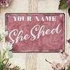 Vintage Farmhouse Floral Aluminum Wall Sign 8x12 Inch Personalized Custom Name Text Plaque