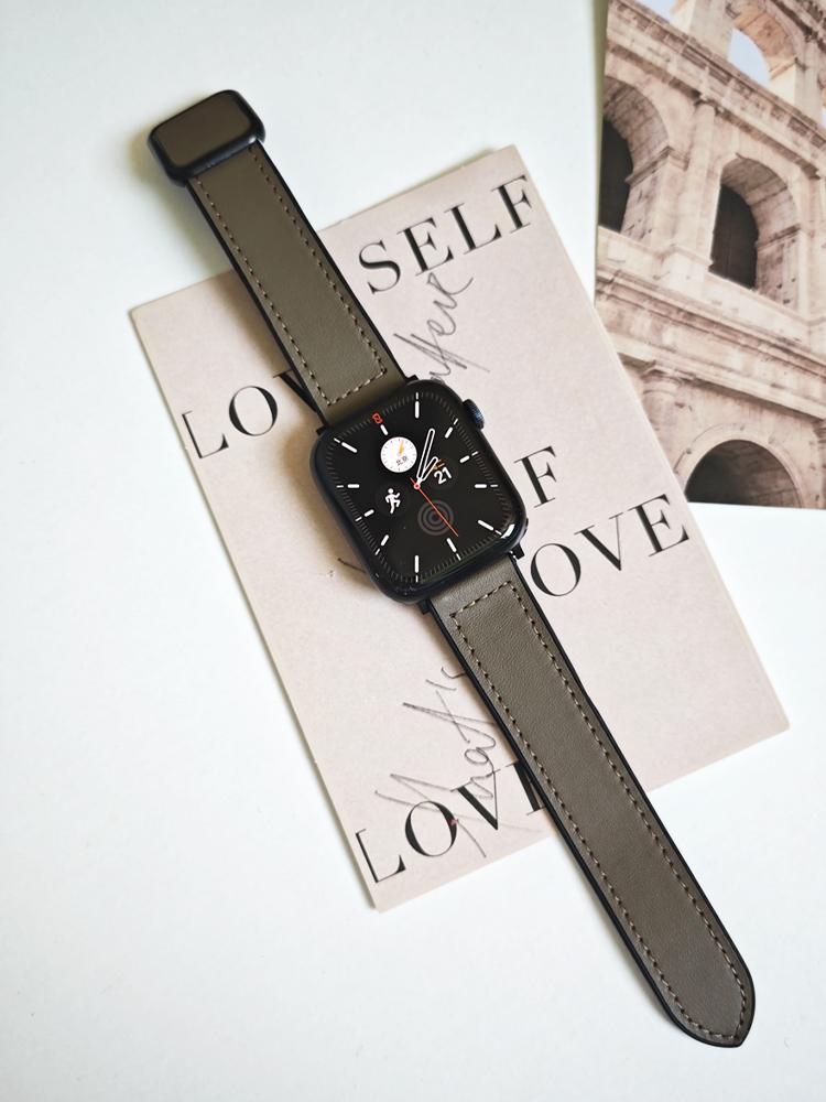 Genuine Leather Strap for Apple watch band 45mm 44mm 40mm 41mm 49mm 42mm Magnetic bracelet correa Series 9 8 7 6 5 4 SE Ultra 2