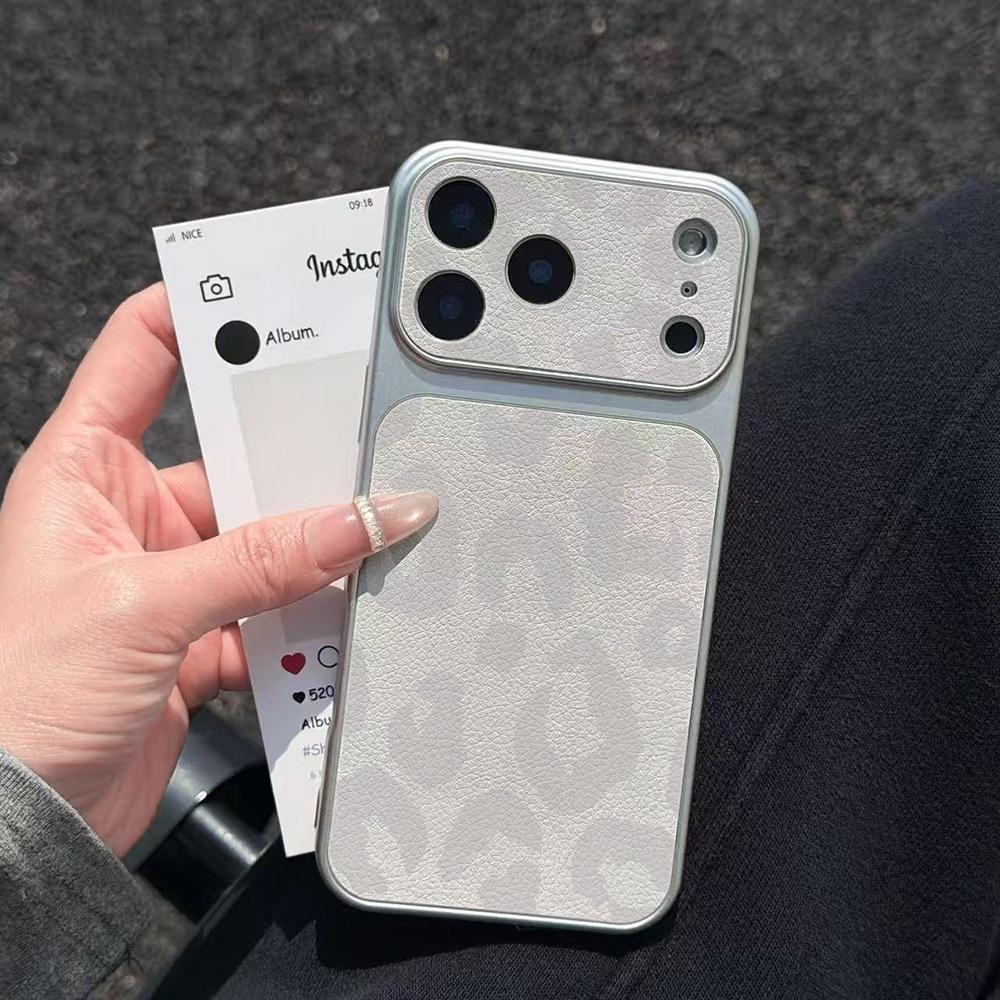 Luxury Plating Leopard Electroplated Glossy Phone Case for iPhone 17 16 Air 11 12 13 14 15 Pro Max 7 8 Plus Protective INS Cover